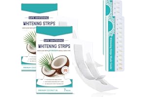 GENERISCH Teeth Whitening Strips Bandes blanchissantes à la noix de coco et à la menthe, bandes de blanchiment des dents avec formule naturelle, douces pour l'émail des dents, éliminant les taches de dents