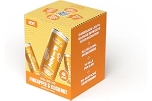 Sweet Freedom FIZZ Pineapple & Coconut Sparkling Water - 4 Pack x 250 ml | Lightly Fizzy | Sweetened With Fruit Juice | Contains Baobab | No Artificial Sweeteners, Preservatives or Allergens