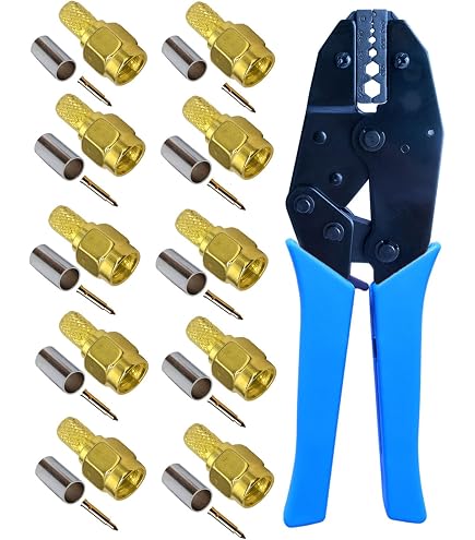 RANGEFUL N Maschio esagonale (Hex) connettore a crimpare LMR240 LMR-240 RG59U RG8X RG-8X tipo N nichelato per cavo coassiale con pin placcato oro (confezione da 10 RANGEFUL N Maschio esagonale (Hex) connettore a crimpare LMR240 LMR-240 RG59U RG8X RG-8X tipo N nichelato per cavo coassiale con pin placcato oro (confezione da 10