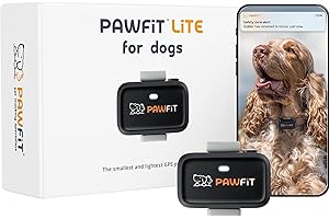 Pawfit Lite for Dogs 4g GPS Tracker | Real Time Tracking | Activity Monitoring |Location History | Unlimited Range | Safety Collar Included | Onyx black