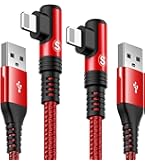 Sweguard IPhone Ladekabel Set [1M+2M] - 90° Winkel Schnellladekabel Mit MFi Zertifizierung