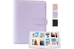 DEAUTIE Fotoalbum mit 128 Taschen, Passend Für Fujifilm Instax Mini 9 Mini 8 / Mini 90 / Mini 25 / Mini 11 / Mini 12 / Mini Link Drucker, Polaroid Snap PIC-300, Kodak Mini 3 - Zoll (Lila)