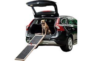 Holtaz Rampe pour Chien Rampe pour Chat escalier pour Chien pour Le lit ou Le canapé échelle en Bois Pliable pour Chien Petwalk Rampe pour Animaux avec Insert antidérapant