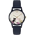 RADLEY Say It with Flowers Ladies Navy Silicone Strap Floral Kissing Dogs Watch RY2983