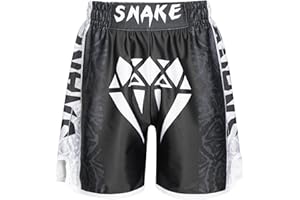 TiaoBug Muay Thai Shorts Kids Boxing Trunks MMA Cage Fighting Grappling Martial Arts Kickboxing Shorts