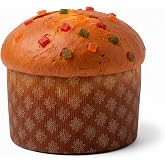 MAQA 10pcs 750g 1kg Low and High Panettone Pan Paper Pyrrotini Panettone Baking Mold Panettone Alto/750 GR