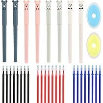 Set 8 Penne Gel Cancellabili Con 24 Ricariche | Penne A Forma Di Animale 0.35mm Per Bambini E Ufficio - Foto 7