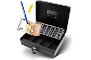 ‎OLYMPIA Olympia 6031 CB 770 Plus Geldkassette | Geldkasse abschließbar mit Schlüssel | Handkasse mit Münzzählbrett | Kasse für Bargeld | Geld Kassette aus Stahl | Inkl. GENIE Falschgeldprüfer