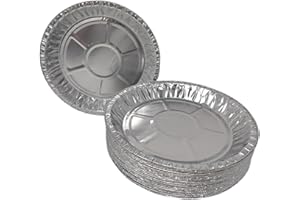 FOGLISH HOME & GARDEN 12 x Aluminium Foil 10" 25cm Round Pie Flan Tart Plates Trays BBQ Oven Airfryer 248x25mm