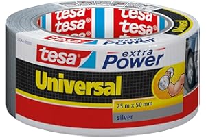 tesa extra Power uniwersalna taśma dwustronna - bardzo mocna taśma samoprzylepna - uniwersalna taśma dwustronna do napraw, mocowania, uszczelniania i nie tylko - szara - 1 rolka - 25 m x 50 mm