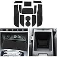 CDEFG Compatible with MG ZS EV 2023 2024 2022 Facelift, Rubber Mats Centre Console Non-Slip Mats Non-Slip Cup Holder Rubber Mat Armrest ZS EV Accessories (Black)