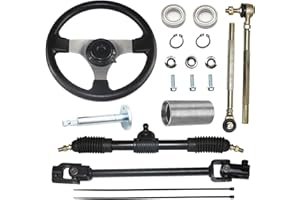 300mm Steering Wheel 110cc Go Kart , PRO BAT, Go Kart Go Cart ATV UTV 110cc 125cc 140cc 150cc Steering Wheel Tie Rod Rack Adjustable Shaft Tie Rod Kits