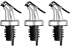 LAYBA Lot de 3 becs verseurs pour un dosage précis - Bec verseur avec capuchon de protection - Pour vin, eau-de-vie, huile d'olive, café, sirop, vinaigre, huile