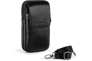 Hengwin Oryginalna Skórzana Saszetka na Pasek, Mała Męska Torba na Ramię, Saszetka na Ramię, Saszetka na Ramię, Portmonetka Podróżna na Smartfona, Torebka z Klipsem na Pasek do Pracy