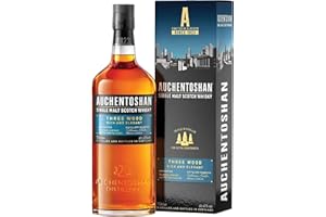 Auchentoshan Three Wood | Scotch | Lowland | Single Malt Whisky | Rich and Fruity | Olorosso and Pedro Ximenez Sherry Oak Cask Matured | 43 Percent ABV | 70 cl