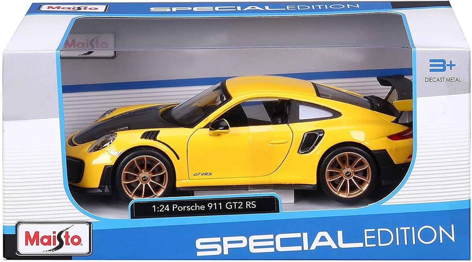 Bburago - Porsche 911 GT2 RS - Maqueta Realista de Coche a Escala 1:24, Licencia Oficial Porsche, Edad Recomendada 3+ años