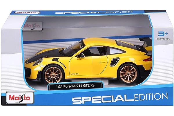 Bburago - Porsche 911 GT2 RS - Modèle réduit réaliste à l'échelle 1:24, Licence Officielle Porsche, âge recommandé 3+ Ans