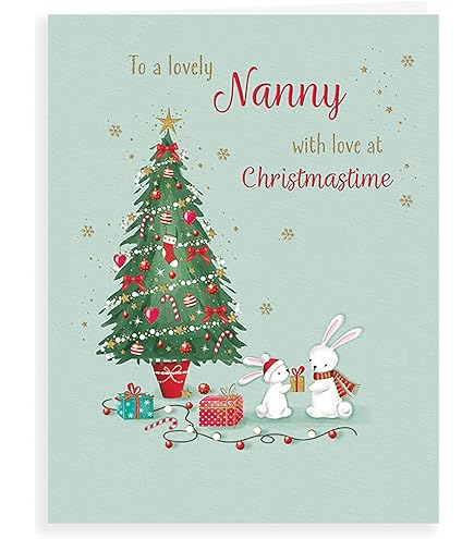 PERSONALISED CHRISTMAS CARD 'TEDDY'S ON BAUBLES' - Any Name(s) | UK - View #14