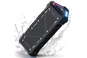RIENOK S11 Bluetooth Lautsprecher 30W Musikbox mit EQ Modus USB-Audio IPX7 Bluetooth Box 24h Akku Tragbarer Lautsprecher mit Licht Bass für Phone Party Outdoor Strand Park Fahhrad