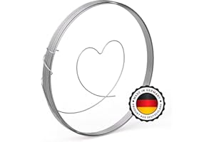 SERSCH 12X Meter Basteldraht Aluminiumdraht zum basteln von Schmuck, Draht-Schriften und Figuren super Halt und sehr flexibel langlebiger und hochwertiger Aludraht (1 mm, Silber)