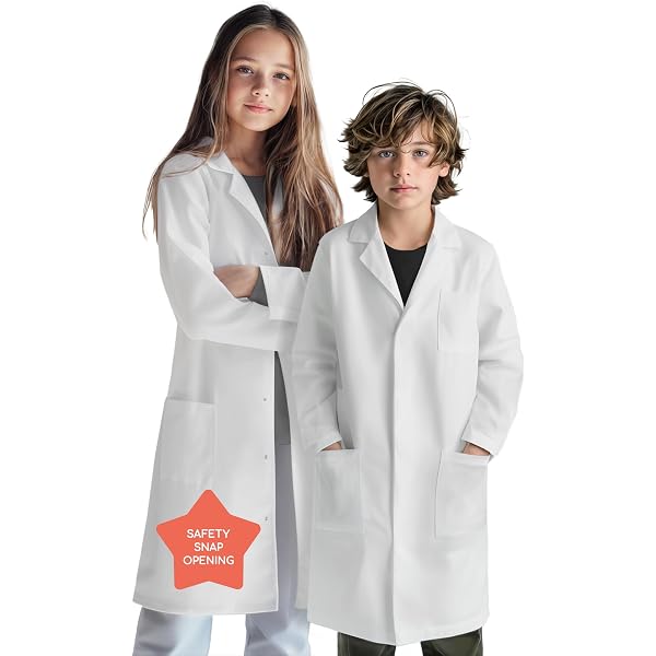 Déguisement Docteur Pour Enfants - Ensemble 2 Pièces (blouse Blanche + Stéthoscope Jouet). Taille S (110-120 Cm).