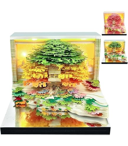 Bloc-notes 3D 2025, Calendrier Créatif De Bureau à Faire Soi-même, Calendrier 3D Panda, Sculpture En Papier Détachable, Notes à Faire Soi-même Pour Décoration De Bureau (style 1