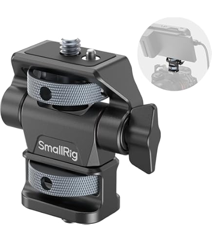 Tilta - Staffa di Montaggio Regolabile con Attacco a Slitta per Monitor con Vite da 1/4, Accessori per Fotografia - Grigio TatticoTA-AMB