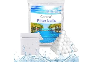 Caroca Pool Filterbälle 1400g Filter Ersetzen 50kg Filtersand Extra langlebige Wiederverwendbar Filter Balls für Pool Sandfilter, Schwimmbad, Filterpumpe，Sandfilteranlage