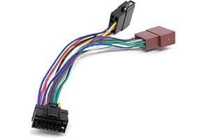 Sound-way Cable Adaptateur Faisceau ISO Autoradio Compatible avec Alpine 16 pin connecteur