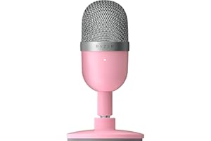 Razer Seiren Mini - USB Microfono a condensatore da Streaming Ultra-Compatto (Schema di rilevamento supercardioide, Solido Supporto inclinabile, Supporto Antiurto Integrato) Rosa
