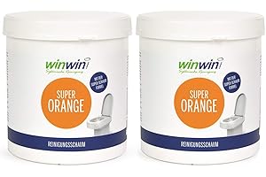 WINWINCLEAN winwin clean Systemische Reinigung - Super Orange Reinigungsschaum/WC-Schaum 2 x 1kg I MIT NEUER SUPERSCHAUM-FORMEL
