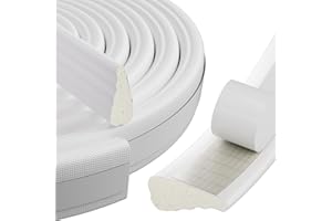 KAYLEINSTER Draft Excluder for Doors and Windows,Self-Adhesive Wedge Window Seal Weather Strip,Foam Door Window Insulation Draught Excluder Tape for Soundproof Wind Blocker(300cm,White)