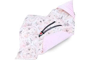 Totsy Baby Coperta per passeggino 90 x 90 cm- per ovetto universale, per seggiolino auto coprigambe sacoo a pelo in cotone tuttol'anno Rosa selvatica rosa cipria