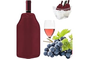 badaren Refrigeratore per Bottiglie Vino, Raffredda Bottiglie Vino, Refrigeratore Vino Impermeabile, Borsa Termica per Bottiglie Adatta per Vino, Champagne, Soda, Adatto per Feste, Picnic (rosso)