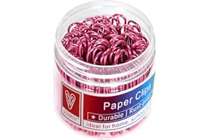 Vinaco Büroklammern,100pcs 50mm große Büroklammern in recycelbarem Behälter, große Büroklammern mit Vinylbeschichtung, Jumbo-Büroklammern Ideal für Zuhause, Schule und Büro