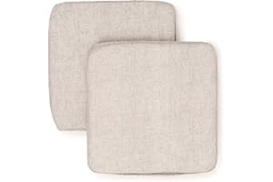 PARAMAISON Cuscini Coprisedia Shabby Chic Melange, Set da 2 pezzi, Imbottito, con Fascia Elastica, Sfoderabile, 40x40 cm, Vari Colori