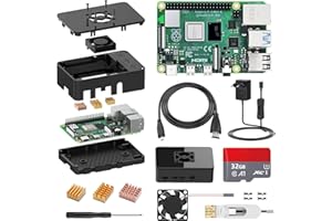 STUUC Raspberry Pi 4 Modello B Kit da 4GB con 32GB Class10, Raspberry Pi 3 aggiornato/Raspberry Pi 4 originale con Quad-Core ARM-Cortex-A72 supporta Dual Display 4K / 1000 Mbps/BT 5.0