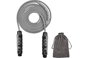 Chstarina Springseil Erwachsene, Speed Rope Verstellbar mit Kugellagern und Hautfreundlichen Handgriffe, Länge Einstellbar, Baumwolle Seilspringen für Kinder Fitnes, Training, Boxen, Crossfit