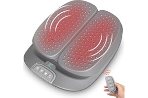 Snailax Shiatsu masażer stóp z funkcją ogrzewania, elektryczne urządzenie do masażu stóp z wibracją, urządzenie do masażu stóp z pilotem zdalnego sterowania, prezent