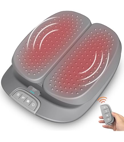ECODE® Massaggiatore Piedi Elettrico Shiatsu Pressoterapia Con Calore E Vibrazione Per Massaggio E Cura Foot Energy Rimedio Dolore E Caviglie Gonfie Circolazione Fascite Plantare E Neuropatia 905