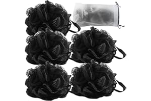 EASYKEENECOM Pack de 5 esponjas de baño, esponja de luffa, cepillo de baño, esponja de ducha