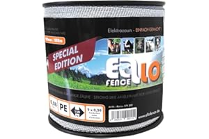 Ellofence Ruban de clôture 20 mm, qualité supérieure pour clôtures extra longues (200 m)