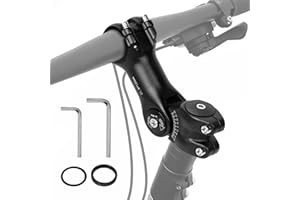 SUPRBIRD Biciclette Gambi Regolabile ±60° Attacco Manubrio Bici Lega di Alluminio per Manubrio da 31.8mm*120mm,Pipa Manubrio Bici Corsa Attacco Manubrio MTB,per Bici da Strada, MTB, BMX, Ciclismo