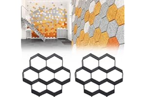 MOGOULUA 2 stampi fai da te in calcestruzzo per pavimentazione fai da te, forma per mattoni, patio, vialetto, piattaforme, riutilizzabili, per pathmate, patio, camminate, per prato da giardino