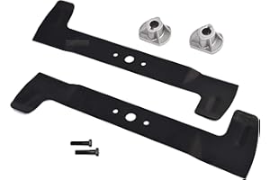 PERFEKTGARTEN Lames haut de gamme 102 cm (droite + gauche), lot de 2, pour CASTELGARDEN ISEKI SOLO HONDA STIGA VIKING TWIN CUT + 2 porte-lames (pour 20 mm)