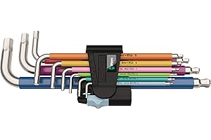 Wera 05022669001 Juego de Llaves Acodadas Métricas con 9 Piezas, 0 W, 0 V, Multicolor