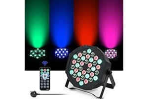AIMKAP Stage Lights 36LED 72W Disco Lights RGB DMX512 with Remote Control, Par Light 7 Modes Stage Lighting Effect DJ Lights for Party Bar Club Wedding Halloween Christmas