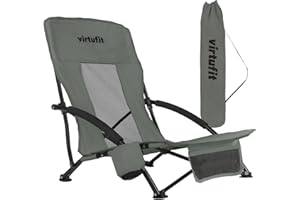 VirtuFit Chaise de plage pliable - Gris