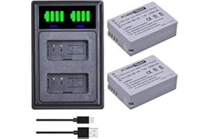 PowerTrust 2Pcs 1300mAh NB-10L Batteries with NB 10L Battery Charger for Canon SX60 HS, G3 X, SX40 HS, SX50 HS, G16, G15, G1 X
