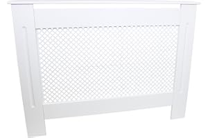 MONSTER SHOP Copritermosifone Copricalorifero per Nascondere Termosifoni e Caloriferi in MDF Copritermosifone Finitura Bianca Pronto da Installare 1115mm